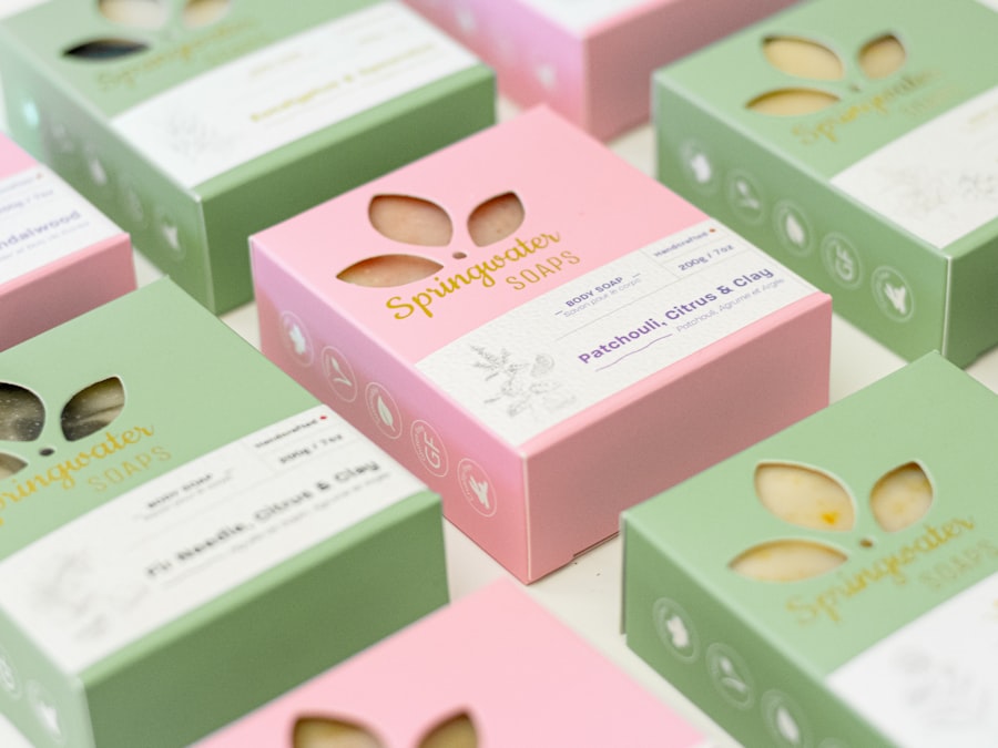 Packaging savons colores design professionnel